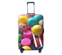 NBSKSDLK Travel Luggage Cover Colorful candy Suitcase Protector Anti-Scratch Washable Baggage Covers Elastic Suitcase Cover Tsa Approved Baggage Protector Fit 18-32 Inch Luggage, Black, L