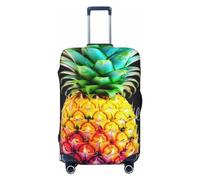 NBSKSDLK Travel Luggage Cover Colorful Fruit Pineapple Suitcase Protector Anti-Scratch Washable Baggage Covers Elastic Suitcase Cover Tsa Approved Baggage Protector Fit 18-32 Inch Luggage, Black, S