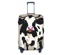 NBSKSDLK Travel Luggage Cover Cow black spot Suitcase Protector Anti-Scratch Washable Baggage Covers Elastic Suitcase Cover Tsa Approved Baggage Protector Fit 18-32 Inch Luggage, Black, S