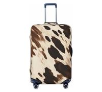 NBSKSDLK Travel Luggage Cover Cow Printed Suitcase Protector Anti-Scratch Washable Baggage Covers Elastic Suitcase Cover Tsa Approved Baggage Protector Fit 18-32 Inch Luggage, Black, S