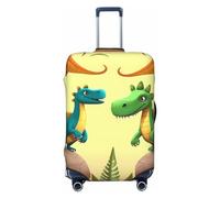 NBSKSDLK Travel Luggage Cover Cute cartoon dinosaurs Suitcase Protector Anti-Scratch Washable Baggage Covers Elastic Suitcase Cover Tsa Approved Baggage Protector Fit 18-32 Inch Luggage, Black, M