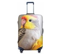 NBSKSDLK Travel Luggage Cover Cute Cockatiel Suitcase Protector Anti-Scratch Washable Baggage Covers Elastic Suitcase Cover Tsa Approved Baggage Protector Fit 18-32 Inch Luggage, Black, M
