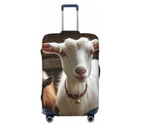 NBSKSDLK Travel Luggage Cover Cute Goat Suitcase Protector Anti-Scratch Washable Baggage Covers Elastic Suitcase Cover Tsa Approved Baggage Protector Fit 18-32 Inch Luggage, Black, L
