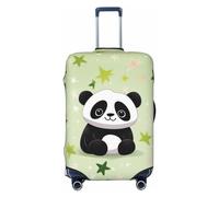 NBSKSDLK Travel Luggage Cover cute panda star Suitcase Protector Anti-Scratch Washable Baggage Covers Elastic Suitcase Cover Tsa Approved Baggage Protector Fit 18-32 Inch Luggage, Black, XL