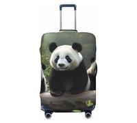 NBSKSDLK Travel Luggage Cover Cute Panda Suitcase Protector Anti-Scratch Washable Baggage Covers Elastic Suitcase Cover Tsa Approved Baggage Protector Fit 18-32 Inch Luggage, Black, M