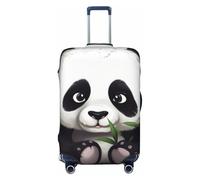 NBSKSDLK Travel Luggage Cover Cute Panda Suitcase Protector Anti-Scratch Washable Baggage Covers Elastic Suitcase Cover Tsa Approved Baggage Protector Fit 18-32 Inch Luggage, Black, L