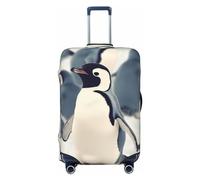 NBSKSDLK Travel Luggage Cover Cute Penguin Animal Pattern Suitcase Protector Anti-Scratch Washable Baggage Covers Elastic Suitcase Cover Tsa Approved Baggage Protector Fit 18-32 Inch Luggage, Black
