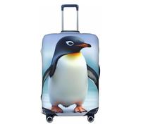NBSKSDLK Travel Luggage Cover Cute Penguin Suitcase Protector Anti-Scratch Washable Baggage Covers Elastic Suitcase Cover Tsa Approved Baggage Protector Fit 18-32 Inch Luggage, Black, XL