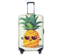 NBSKSDLK Travel Luggage Cover Cute pineapple Suitcase Protector Anti-Scratch Washable Baggage Covers Elastic Suitcase Cover Tsa Approved Baggage Protector Fit 18-32 Inch Luggage, Black, M