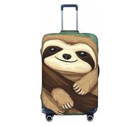 NBSKSDLK Travel Luggage Cover Cute Sloth Suitcase Protector Anti-Scratch Washable Baggage Covers Elastic Suitcase Cover Tsa Approved Baggage Protector Fit 18-32 Inch Luggage, Black, M