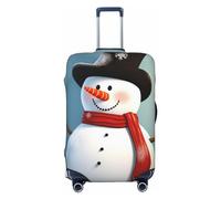 NBSKSDLK Travel Luggage Cover Cute snowman Suitcase Protector Anti-Scratch Washable Baggage Covers Elastic Suitcase Cover Tsa Approved Baggage Protector Fit 18-32 Inch Luggage, Black, S