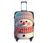 NBSKSDLK Travel Luggage Cover Cute Snowman Suitcase Protector Anti-Scratch Washable Baggage Covers Elastic Suitcase Cover Tsa Approved Baggage Protector Fit 18-32 Inch Luggage, Black, XL