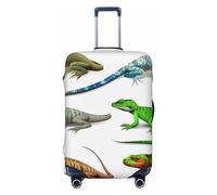 NBSKSDLK Travel Luggage Cover Different Types of Lizard Suitcase Protector Anti-Scratch Washable Baggage Covers Elastic Suitcase Cover Tsa Approved Baggage Protector Fit 18-32 Inch Luggage, Black, L