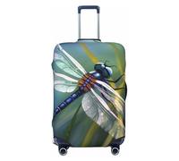 NBSKSDLK Travel Luggage Cover Dragonfly painting Suitcase Protector Anti-Scratch Washable Baggage Covers Elastic Suitcase Cover Tsa Approved Baggage Protector Fit 18-32 Inch Luggage, Black, M