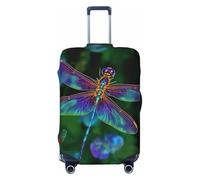 NBSKSDLK Travel Luggage Cover Dragonfly Suitcase Protector Anti-Scratch Washable Baggage Covers Elastic Suitcase Cover Tsa Approved Baggage Protector Fit 18-32 Inch Luggage, Black, L