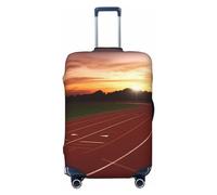 NBSKSDLK Travel Luggage Cover Dusk Running Track Suitcase Protector Anti-Scratch Washable Baggage Covers Elastic Suitcase Cover Tsa Approved Baggage Protector Fit 18-32 Inch Luggage, Black, L