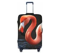 NBSKSDLK Travel Luggage Cover Flamingo Suitcase Protector Anti-Scratch Washable Baggage Covers Elastic Suitcase Cover Tsa Approved Baggage Protector Fit 18-32 Inch Luggage, Black, XL