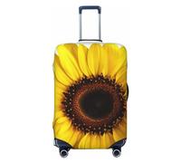 NBSKSDLK Travel Luggage Cover Flower Sunflower Suitcase Protector Anti-Scratch Washable Baggage Covers Elastic Suitcase Cover Tsa Approved Baggage Protector Fit 18-32 Inch Luggage, Black, S