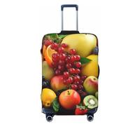 NBSKSDLK Travel Luggage Cover Fresh Fruits Suitcase Protector Anti-Scratch Washable Baggage Covers Elastic Suitcase Cover Tsa Approved Baggage Protector Fit 18-32 Inch Luggage, Black, XL