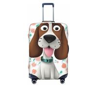 NBSKSDLK Travel Luggage Cover funny dog Suitcase Protector Anti-Scratch Washable Baggage Covers Elastic Suitcase Cover Tsa Approved Baggage Protector Fit 18-32 Inch Luggage, Black, L