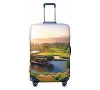 NBSKSDLK Travel Luggage Cover Golf Resort Park Suitcase Protector Anti-Scratch Washable Baggage Covers Elastic Suitcase Cover Tsa Approved Baggage Protector Fit 18-32 Inch Luggage, Black, XL