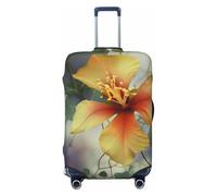 NBSKSDLK Travel Luggage Cover Green Eucalyptus Leaves Suitcase Protector Anti-Scratch Washable Baggage Covers Elastic Suitcase Cover Tsa Approved Baggage Protector Fit 18-32 Inch Luggage, Black, S