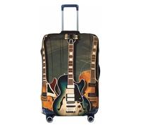 NBSKSDLK Travel Luggage Cover guitars art Suitcase Protector Anti-Scratch Washable Baggage Covers Elastic Suitcase Cover Tsa Approved Baggage Protector Fit 18-32 Inch Luggage, Black, L