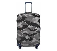 NBSKSDLK Travel Luggage Cover Halloween Bats Grey Suitcase Protector Anti-Scratch Washable Baggage Covers Elastic Suitcase Cover Tsa Approved Baggage Protector Fit 18-32 Inch Luggage, Black, XL