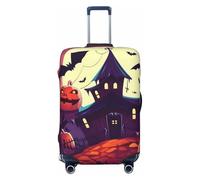 NBSKSDLK Travel Luggage Cover happy halloween Suitcase Protector Anti-Scratch Washable Baggage Covers Elastic Suitcase Cover Tsa Approved Baggage Protector Fit 18-32 Inch Luggage, Black, XL