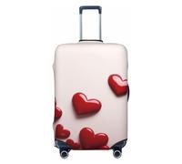 NBSKSDLK Travel Luggage Cover Hearts Suitcase Protector Anti-Scratch Washable Baggage Covers Elastic Suitcase Cover Tsa Approved Baggage Protector Fit 18-32 Inch Luggage, Black, M