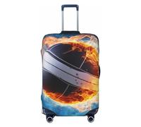 NBSKSDLK Travel Luggage Cover Ice and Fire Volleyball Suitcase Protector Anti-Scratch Washable Baggage Covers Elastic Suitcase Cover Tsa Approved Baggage Protector Fit 18-32 Inch Luggage, Black, L
