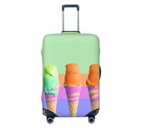 NBSKSDLK Travel Luggage Cover Ice cream rainbow gradient Suitcase Protector Anti-Scratch Washable Baggage Covers Elastic Suitcase Cover Tsa Approved Baggage Protector Fit 18-32 Inch Luggage, Black, L