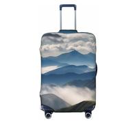 NBSKSDLK Travel Luggage Cover Landscape with Mountains and Clouds Suitcase Protector Anti-Scratch Washable Baggage Covers Elastic Suitcase Cover Tsa Approved Baggage Protector Fit 18-32 Inch Luggage