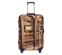 NBSKSDLK Travel Luggage Cover Library Bookcase Suitcase Protector Anti-Scratch Washable Baggage Covers Elastic Suitcase Cover Tsa Approved Baggage Protector Fit 18-32 Inch Luggage, Black, XL
