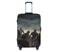 NBSKSDLK Travel Luggage Cover Many Zombie Suitcase Protector Anti-Scratch Washable Baggage Covers Elastic Suitcase Cover Tsa Approved Baggage Protector Fit 18-32 Inch Luggage, Black, XL