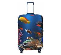NBSKSDLK Travel Luggage Cover Marine life Suitcase Protector Anti-Scratch Washable Baggage Covers Elastic Suitcase Cover Tsa Approved Baggage Protector Fit 18-32 Inch Luggage, Black, S