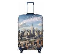 NBSKSDLK Travel Luggage Cover New York City Suitcase Protector Anti-Scratch Washable Baggage Covers Elastic Suitcase Cover Tsa Approved Baggage Protector Fit 18-32 Inch Luggage, Black, M