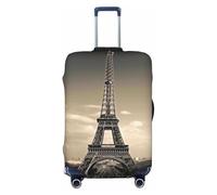 NBSKSDLK Travel Luggage Cover Paris Tower Suitcase Protector Anti-Scratch Washable Baggage Covers Elastic Suitcase Cover Tsa Approved Baggage Protector Fit 18-32 Inch Luggage, Black, S