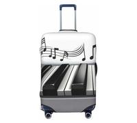 NBSKSDLK Travel Luggage Cover Piano Music Symbol Suitcase Protector Anti-Scratch Washable Baggage Covers Elastic Suitcase Cover Tsa Approved Baggage Protector Fit 18-32 Inch Luggage, Black, L
