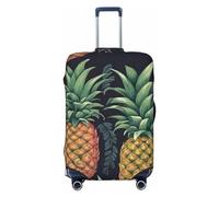 NBSKSDLK Travel Luggage Cover Pineapple Suitcase Protector Anti-Scratch Washable Baggage Covers Elastic Suitcase Cover Tsa Approved Baggage Protector Fit 18-32 Inch Luggage, Black, M
