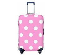 NBSKSDLK Travel Luggage Cover Pink Polka Dots Suitcase Protector Anti-Scratch Washable Baggage Covers Elastic Suitcase Cover Tsa Approved Baggage Protector Fit 18-32 Inch Luggage, Black, S