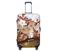 NBSKSDLK Travel Luggage Cover Plum Tree Blossom Suitcase Protector Anti-Scratch Washable Baggage Covers Elastic Suitcase Cover Tsa Approved Baggage Protector Fit 18-32 Inch Luggage, Black, L