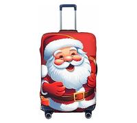 NBSKSDLK Travel Luggage Cover Santa Claus Xmas Gifts Suitcase Protector Anti-Scratch Washable Baggage Covers Elastic Suitcase Cover Tsa Approved Baggage Protector Fit 18-32 Inch Luggage, Black, S