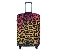 NBSKSDLK Travel Luggage Cover Star leopard print Suitcase Protector Anti-Scratch Washable Baggage Covers Elastic Suitcase Cover Tsa Approved Baggage Protector Fit 18-32 Inch Luggage, Black, XL