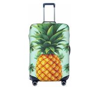 NBSKSDLK Travel Luggage Cover Tropical Fruit Pineapple Suitcase Protector Anti-Scratch Washable Baggage Covers Elastic Suitcase Cover Tsa Approved Baggage Protector Fit 18-32 Inch Luggage, Black, L