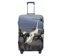 NBSKSDLK Travel Luggage Cover US Army Plane Suitcase Protector Anti-Scratch Washable Baggage Covers Elastic Suitcase Cover Tsa Approved Baggage Protector Fit 18-32 Inch Luggage, Black, L