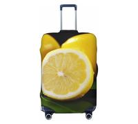NBSKSDLK Travel Luggage Cover Yellow Lemon Suitcase Protector Anti-Scratch Washable Baggage Covers Elastic Suitcase Cover Tsa Approved Baggage Protector Fit 18-32 Inch Luggage, Black, S