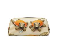 NBSKSDLK Turtle starfish Makeup Bag for Women Men Pencil Pouch Travel Small Cosmetic Bag Zippered Toiletry Bags Aesthetic Pen Bags Trendy Storage Bags Leather Coin Pouch Purse, Silver, One Size