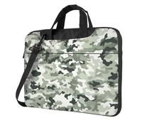 NBSKSDLK White camouflage Laptop Bag, Computer Briefcase Gifts for Men Women, 360 Protective Laptop Shoulder Bag, Black, 14 inch