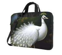 NBSKSDLK White Peacock Laptop Bag 13 inch, Computer Briefcase Gifts for Men Women, 360 Protective Laptop Shoulder Bag
